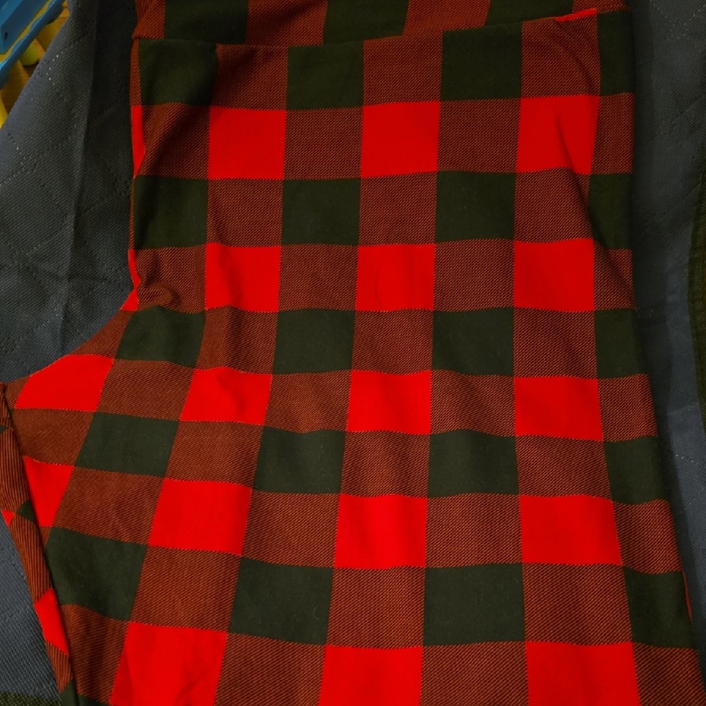 Red and Black Checkered Skirt